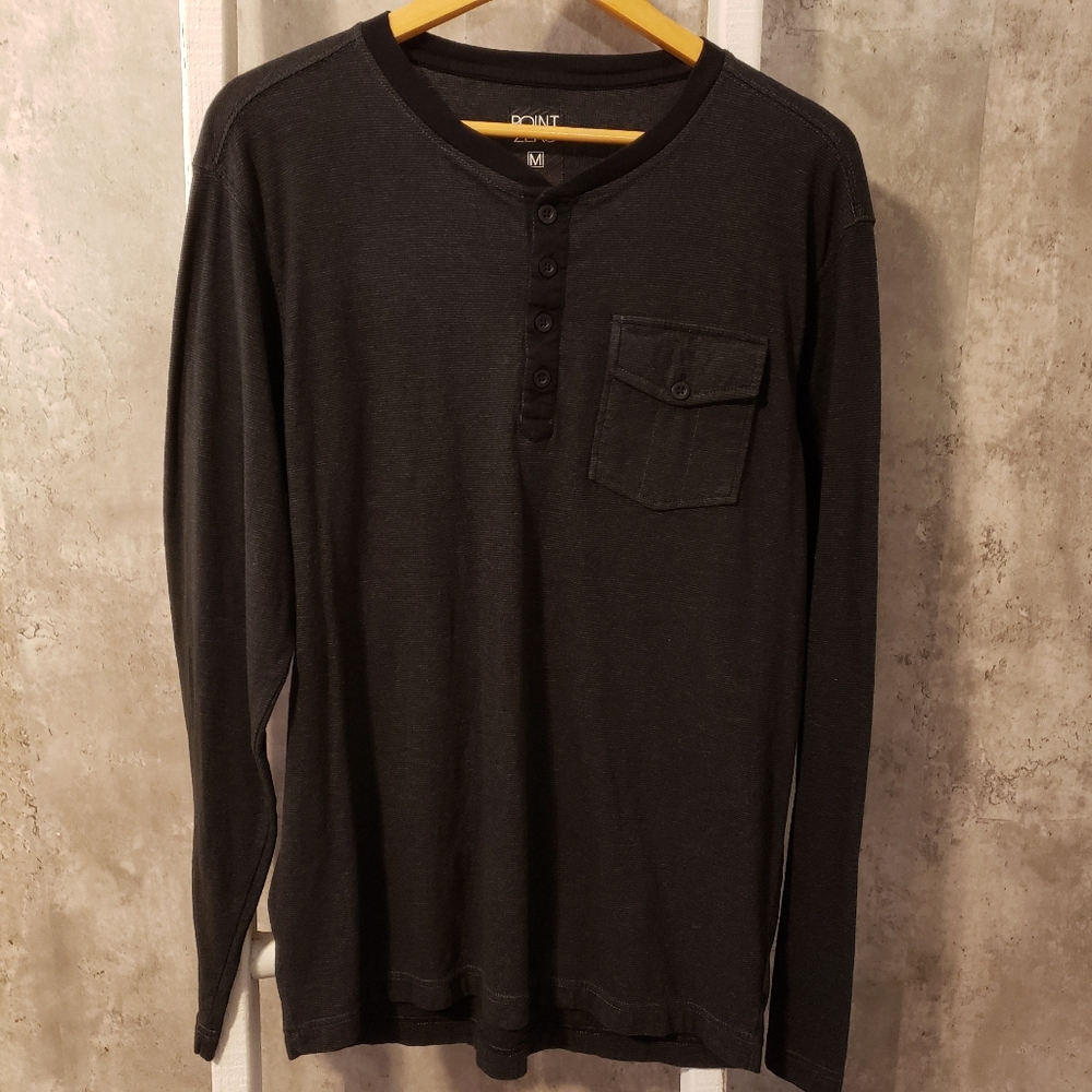 Men's Point Zero Long Sleeve Henley Shirt